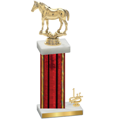 Accented Single Red Glacier First Place Horses Trophy