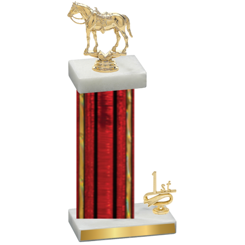 Accented Single Red Glacier First Place Horses Trophy