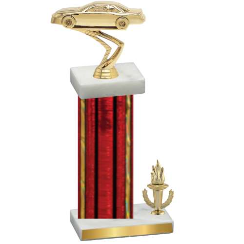 Accented Single Red Glacier Victory Cars Trophy