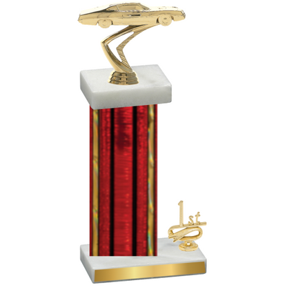 Accented Single Red Glacier First Place Cars Trophy