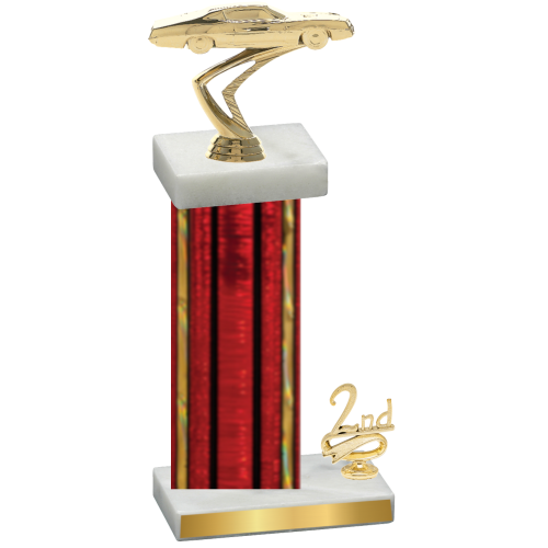 Accented Single Red Glacier Second Place Cars Trophy