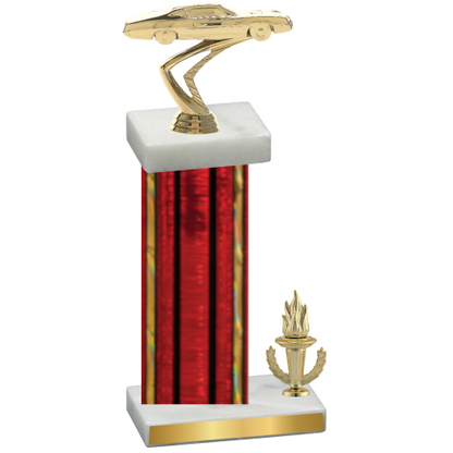 Accented Single Red Glacier Victory Cars Trophy