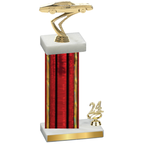 Accented Single Red Glacier Year Cars Trophy