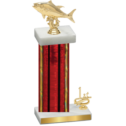 Accented Single Red Glacier First Place Fishing Trophy