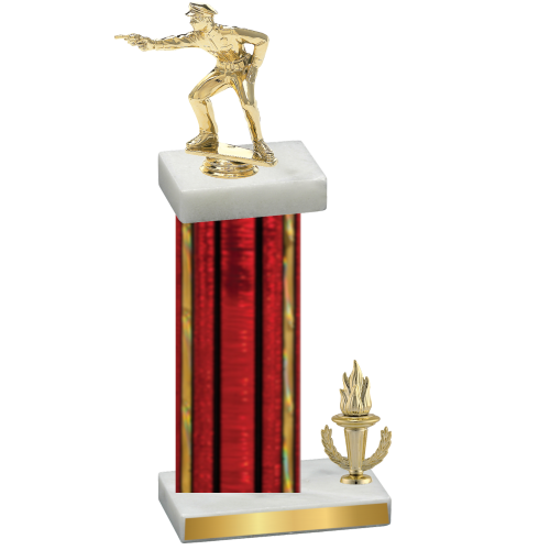 Accented Single Red Glacier Victory Shooter Trophy
