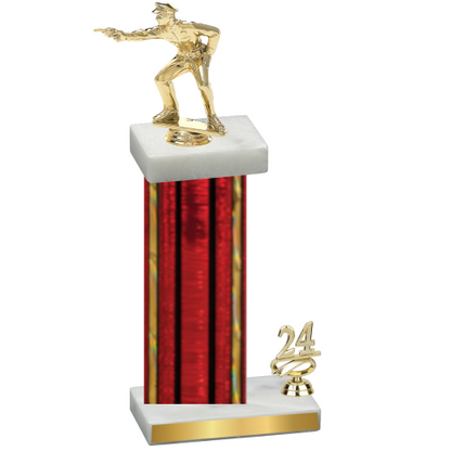 Accented Single Red Glacier Year Shooter Trophy