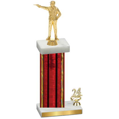 Accented Single Red Glacier Year Shooter Trophy