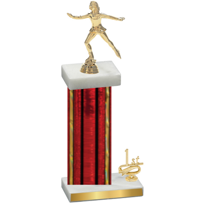 Accented Single Red Glacier First Place Skater Trophy