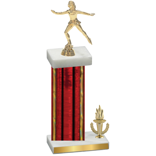 Accented Single Red Glacier Victory Skater Trophy