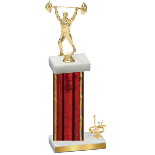 Accented Single Red Glacier First Place Weights Trophy