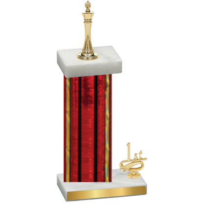 Accented Single Red Glacier First Place Chess Trophy