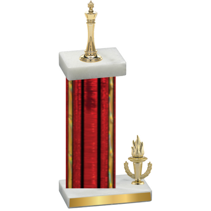 Accented Single Red Glacier Victory Chess Trophy