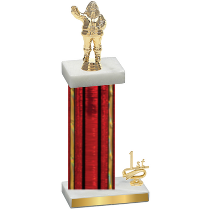 Accented Single Red Glacier First Place Holiday Trophy