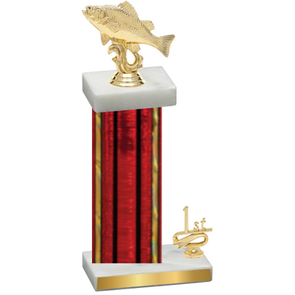 Accented Single Red Glacier First Place Fishing Trophy