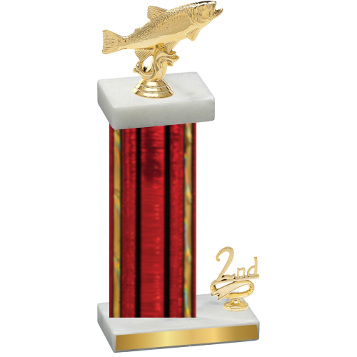 Accented Single Red Glacier Second Place Fishing Trophy