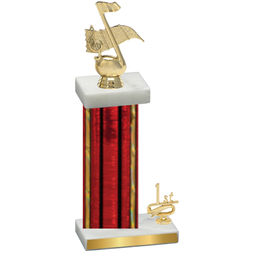Accented Single Red Glacier First Place Music Trophy