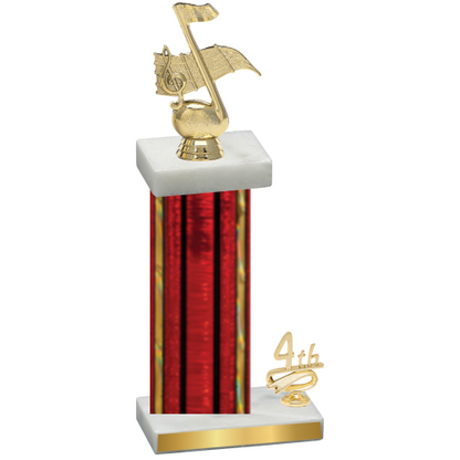 Accented Single Red Glacier Fourth Place Music Trophy