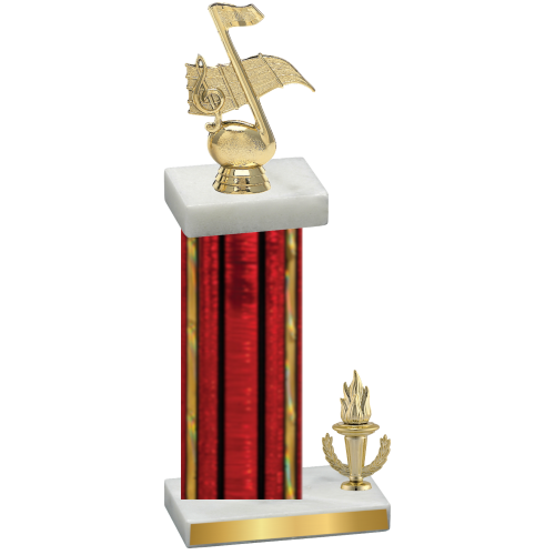 Accented Single Red Glacier Victory Music Trophy