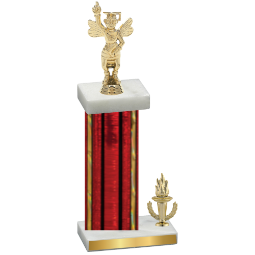 Accented Single Red Glacier Victory Academics Trophy