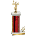 Accented Single Red Glacier Year Academics Trophy