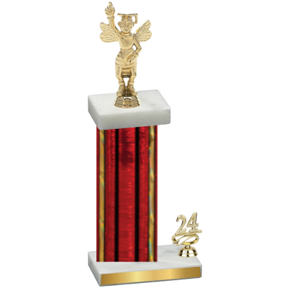 Accented Single Red Glacier Year Academics Trophy