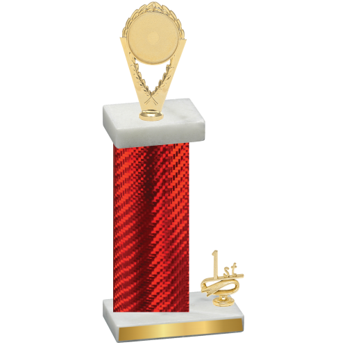 Accented Single Red Carbon Fiber First Place Insert Trophy