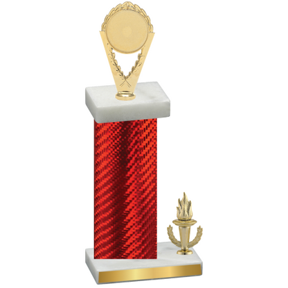 Accented Single Red Carbon Fiber Victory Insert Trophy