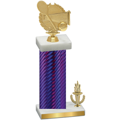 Accented Single Purple Carbon Fiber Victory Tennis Trophy