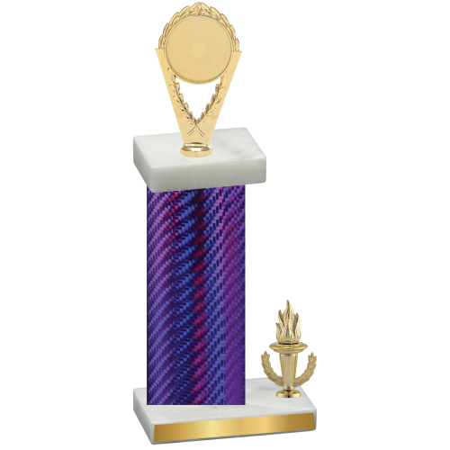 Accented Single Purple Carbon Fiber Victory Insert Trophy