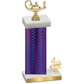 Accented Single Purple Carbon Fiber Fourth Place Academics Trophy