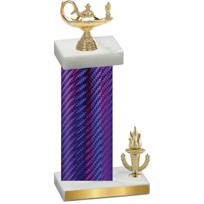 Accented Single Purple Carbon Fiber Victory Academics Trophy