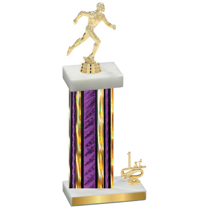 Accented Single Purple Glacier First Place Running Trophy