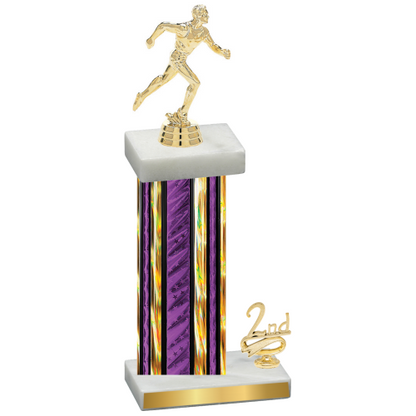 Accented Single Purple Glacier Second Place Running Trophy