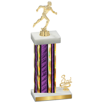 Accented Single Purple Glacier Third Place Running Trophy