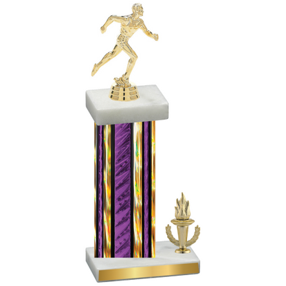 Accented Single Purple Glacier Victory Running Trophy