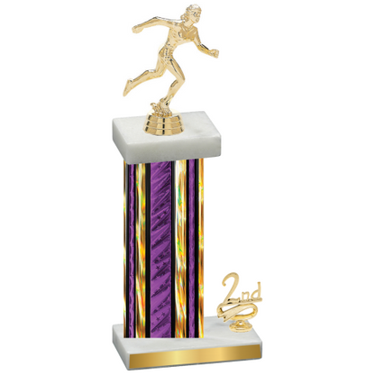 Accented Single Purple Glacier Second Place Running Trophy