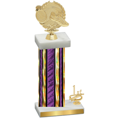 Accented Single Purple Glacier First Place Running Trophy