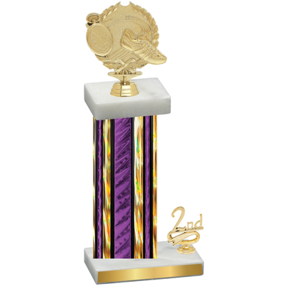 Accented Single Purple Glacier Second Place Running Trophy