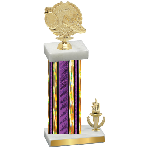 Accented Single Purple Glacier Victory Running Trophy