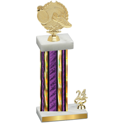 Accented Single Purple Glacier Year Running Trophy