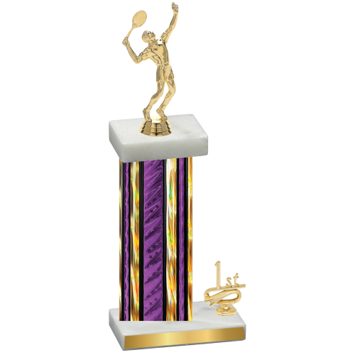 Accented Single Purple Glacier First Place Tennis Trophy