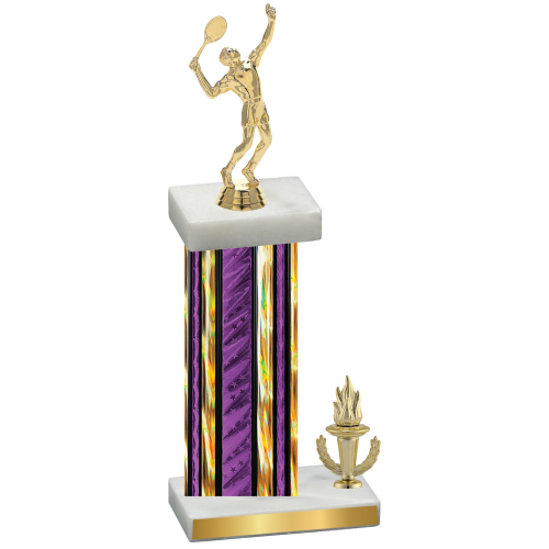 Accented Single Purple Glacier Victory Tennis Trophy