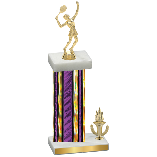 Accented Single Purple Glacier Victory Tennis Trophy