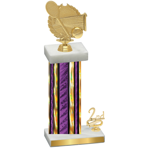 Accented Single Purple Glacier Second Place Tennis Trophy