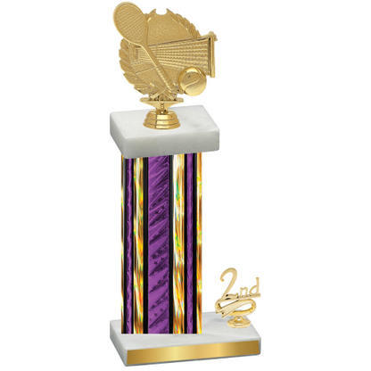 Accented Single Purple Glacier Second Place Tennis Trophy