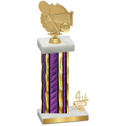 Accented Single Purple Glacier Fourth Place Tennis Trophy