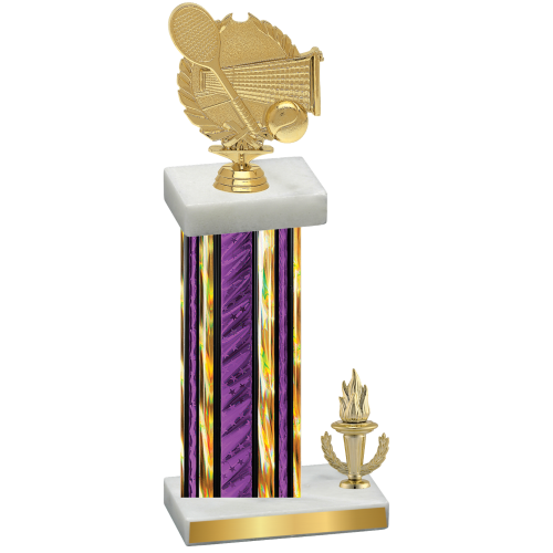 Accented Single Purple Glacier Victory Tennis Trophy