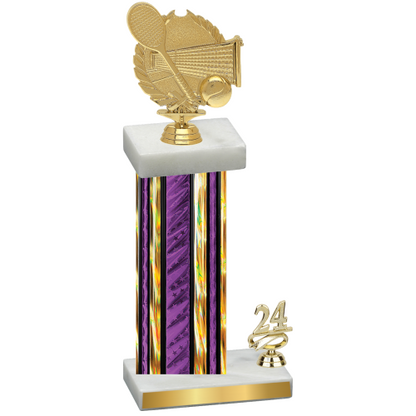 Accented Single Purple Glacier Year Tennis Trophy