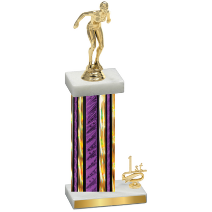 Accented Single Purple Glacier First Place Tennis Trophy