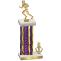 Accented Single Purple Glacier Victory Football Trophy
